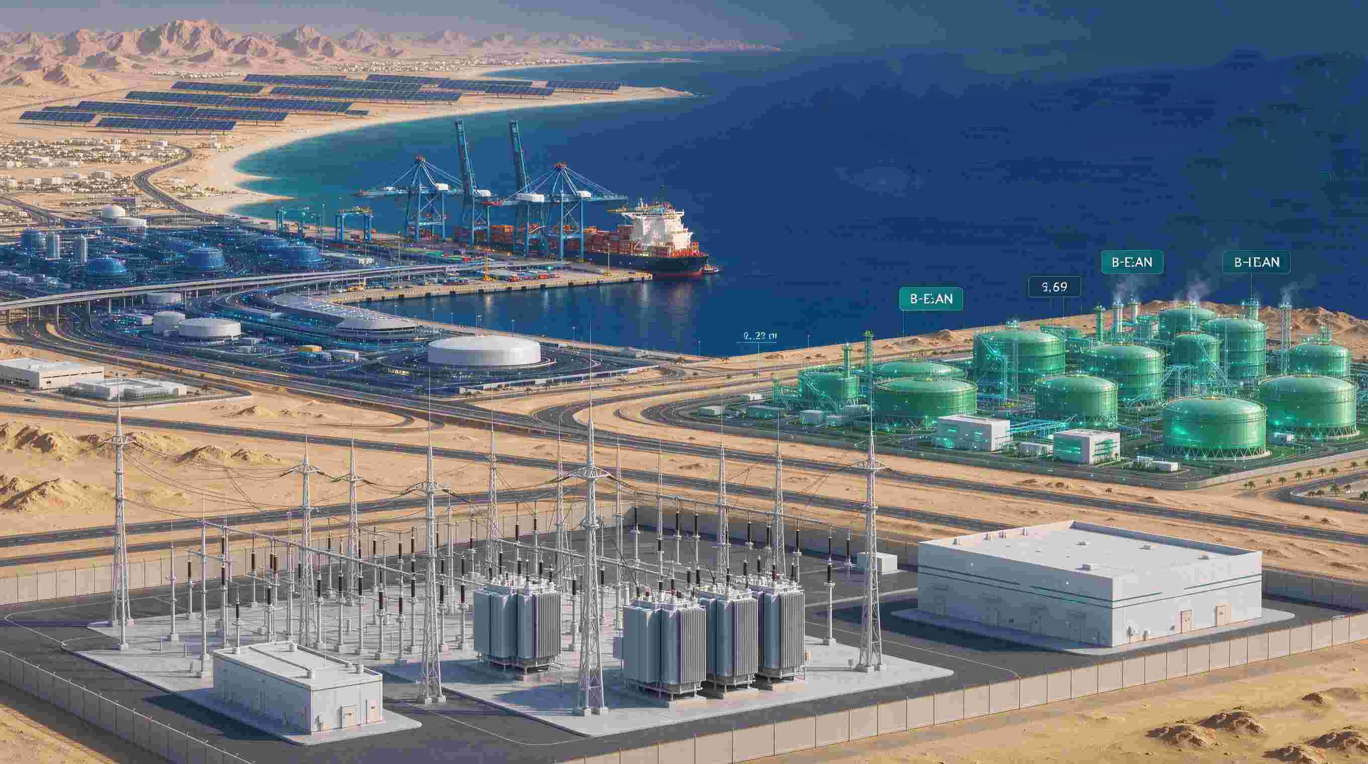 Pearl Electric Supplies Transformers for the OXAGON Industrial Hub Equipping Saudi Arabias NEOM with Green Energy Infrastructure Pearl Electric fournit des transformateurs pour le centre industriel OXAGON, équipant NEOM d'Arabie Saoudite d'une infrastructure d'énergie verte