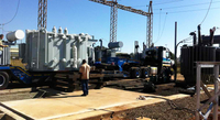 Transformateur d'huile de 20 mVA sous installation (Substation Duncanville)