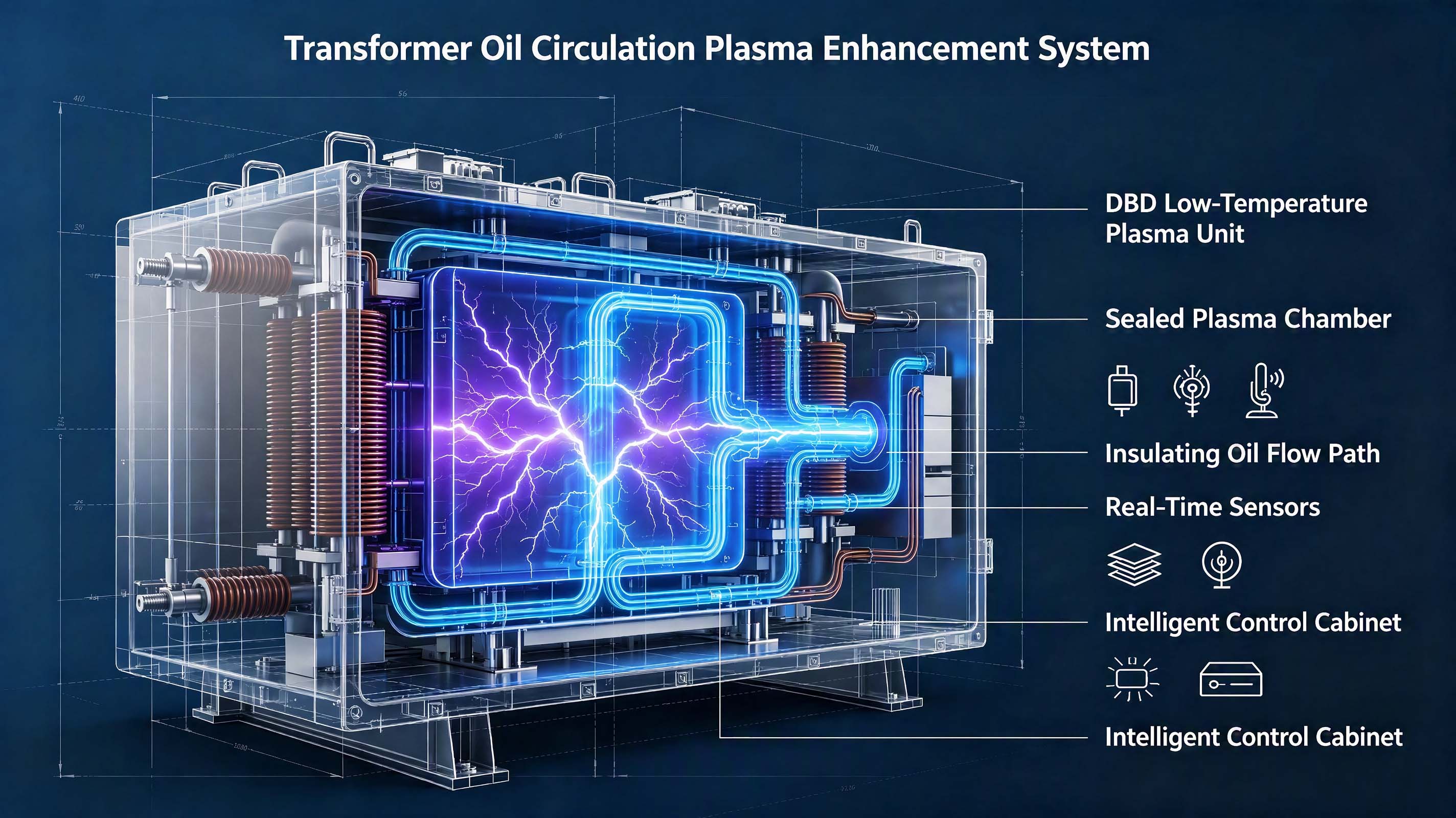 M&eacute;thode et syst&egrave;me d'am&eacute;lioration du plasma par circulation d'huile de transformateur
