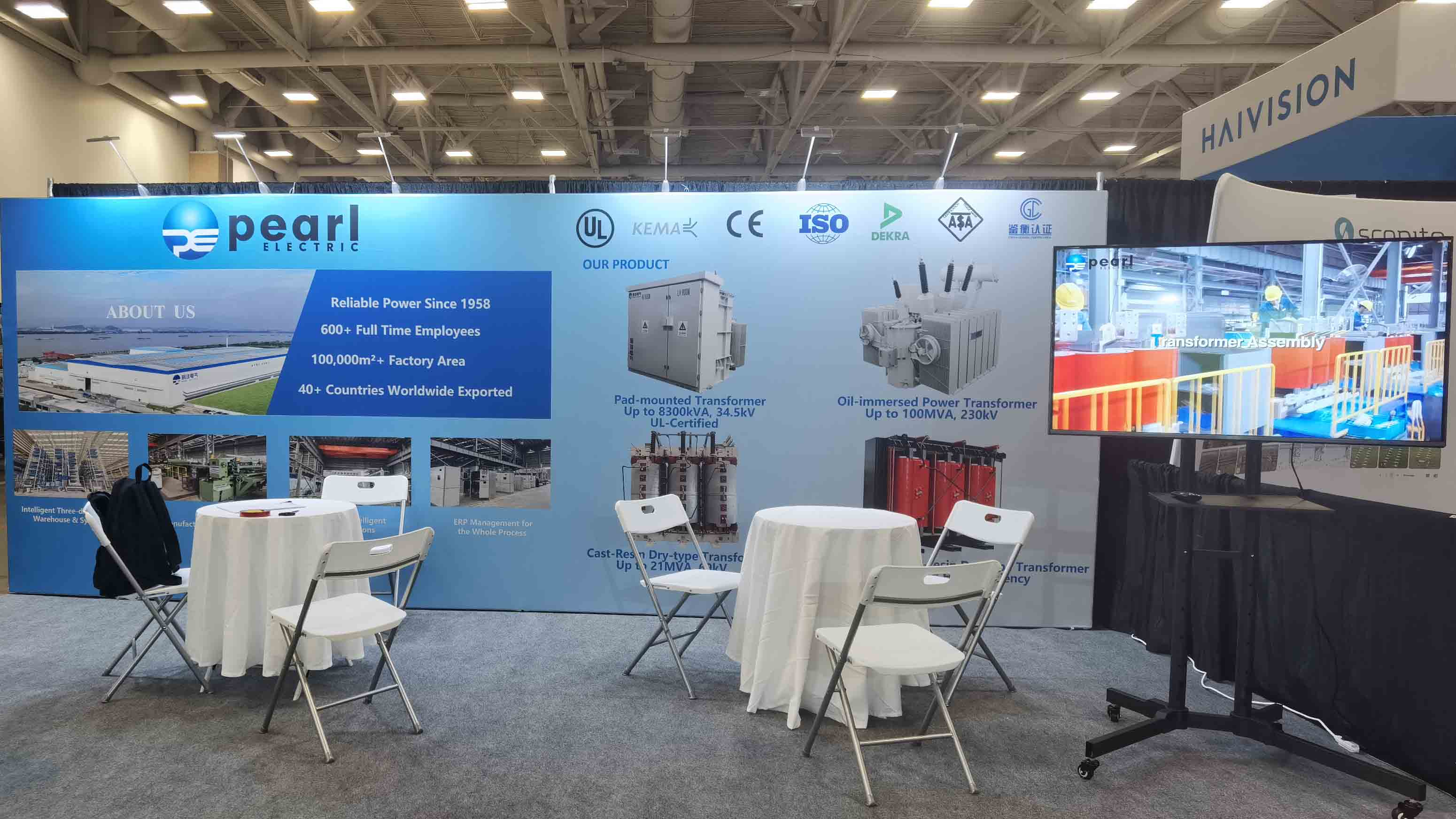 Stand de Pearl Electric Transformers au DistribuTECH 2025