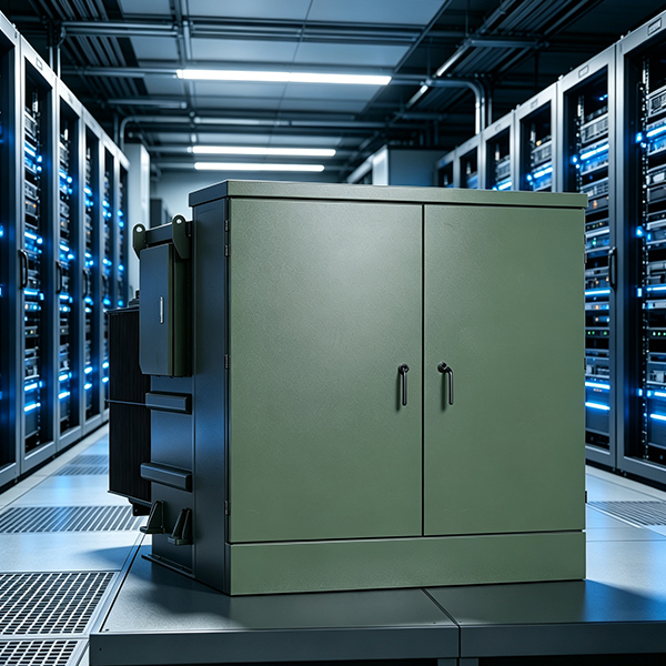 Transformateur mont&eacute; sur socle pour centre de donn&eacute;es