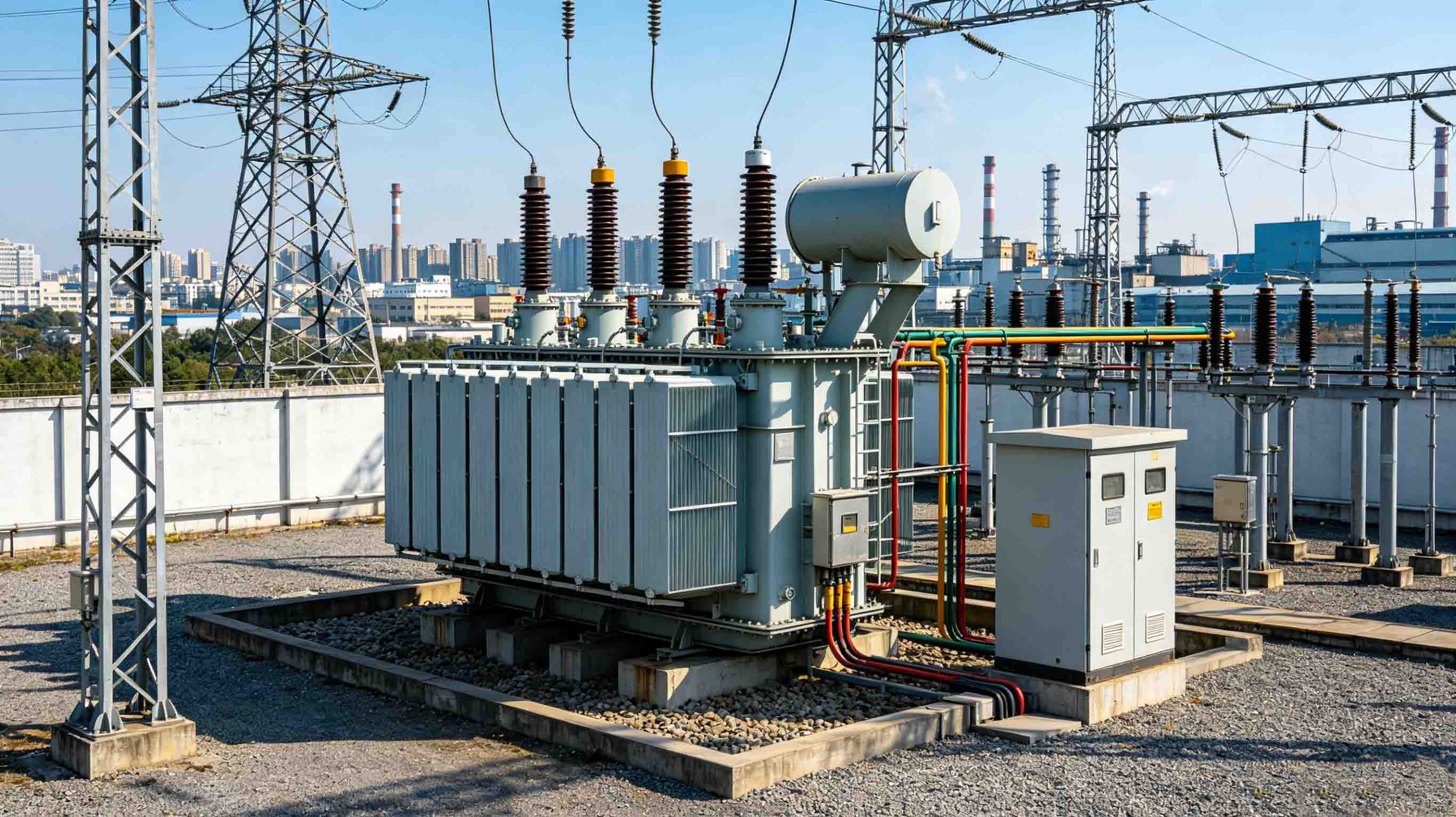 Sp&eacute;cifications du transformateur de puissance immerg&eacute; dans l